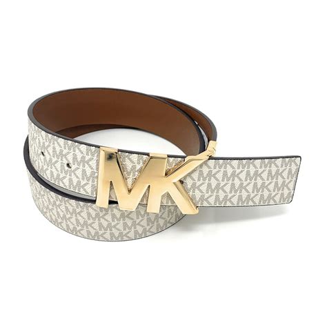 michael kors reversible logo belt mens|Michael Kors reversible leather belt.